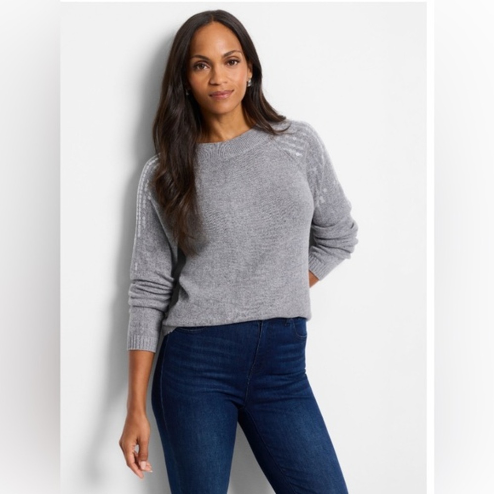 Nic & Zoe Subtle Shine Nickel Women's Sweater Size XS